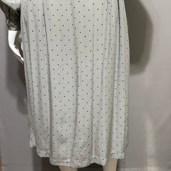 SOLD🌟Georges Rech Vintage Diamond Print Grey Purple Dress Sz-XL - Picture 7 of 12